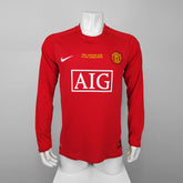 Camisa Manchester United Retrô Manga Longa 2007/08 Home