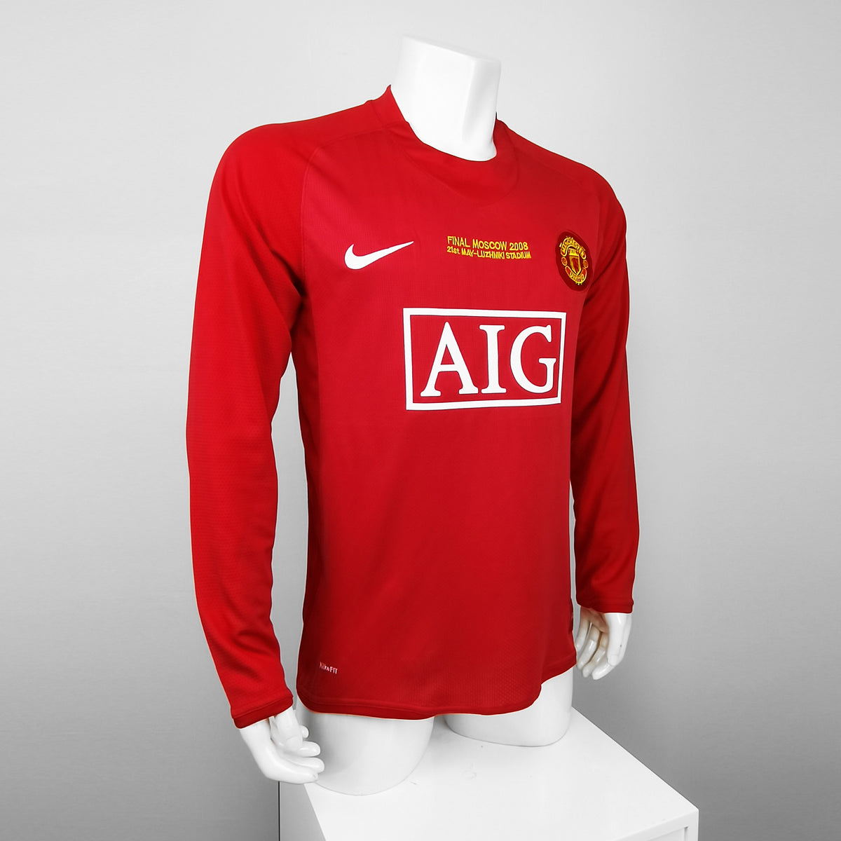 Camisa Manchester United Retrô Manga Longa 2007/08 Home