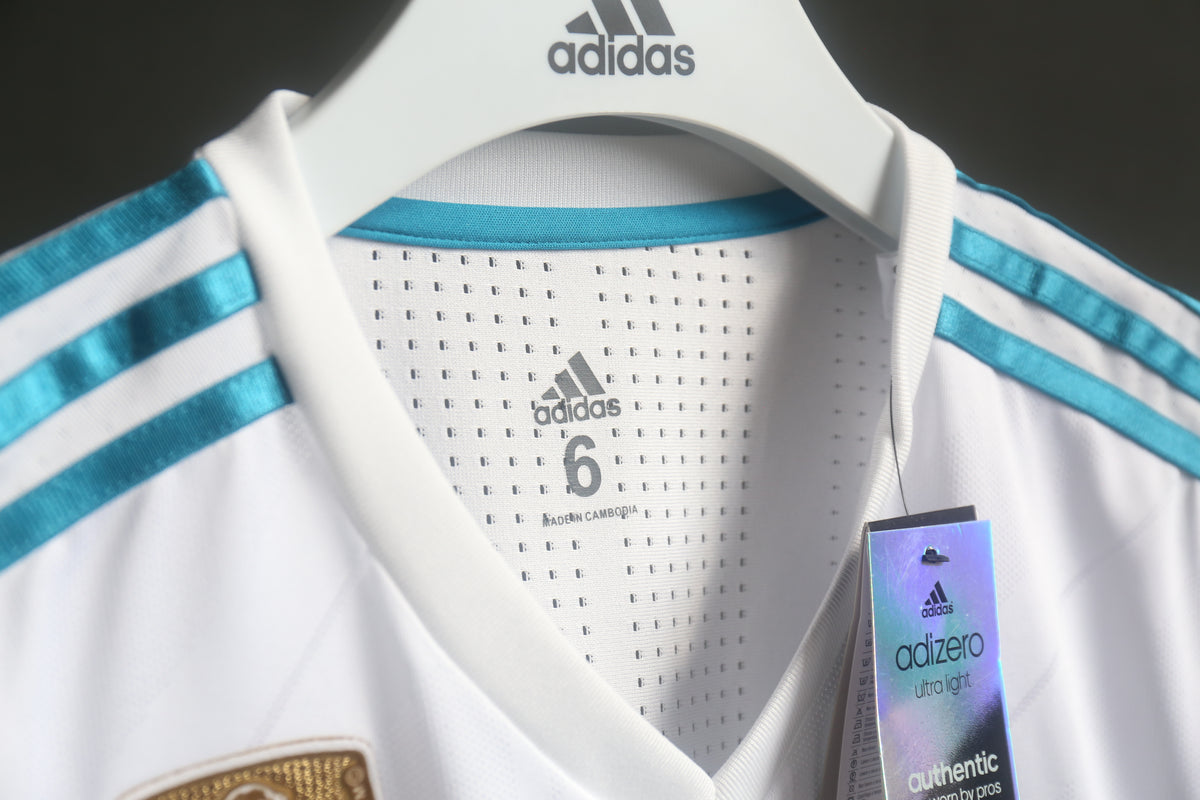 Camisa Real Madrid Retrô Manga Longa 2017/18 Home