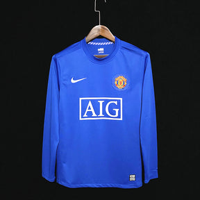 Camisa Manchester United Retrô Manga Longa 2007/08 Away