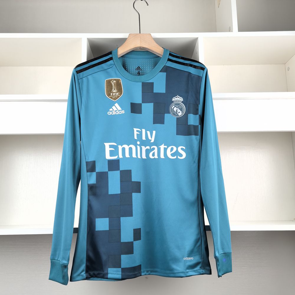 Camisa Real Madrid Retrô Manga Longa 2017/18 Third