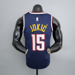 Regata NBA Denver Nuggets - Jokic #15 Navy Blue