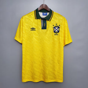 Camisa Retrô Seleção Brasil 1991/93 Home - ResPeita Sports 